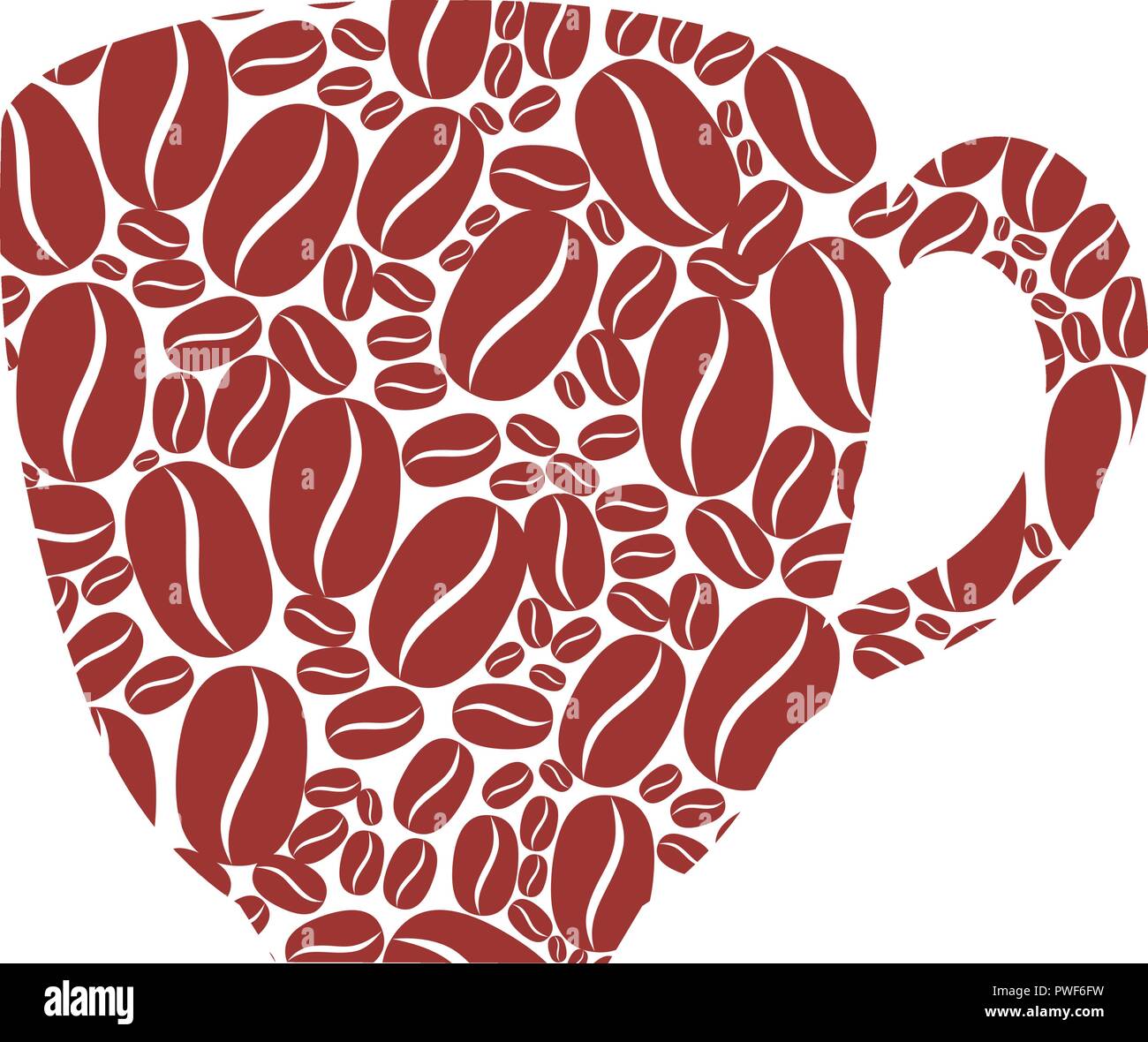 delicious coffee cup with grains vector illustration design Stock ...