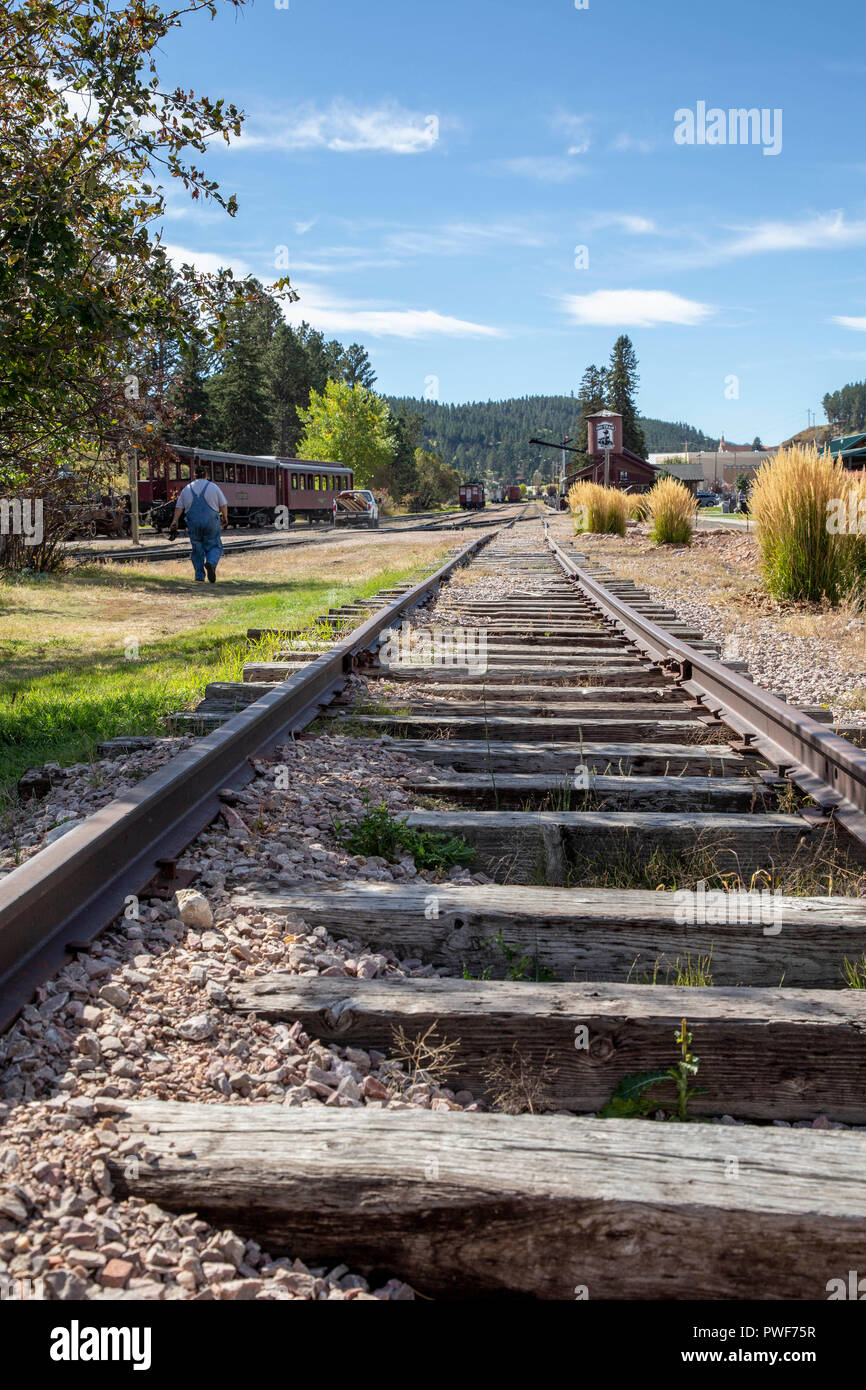 Railroad tracks in South Dakota Stock Photo - Alamy