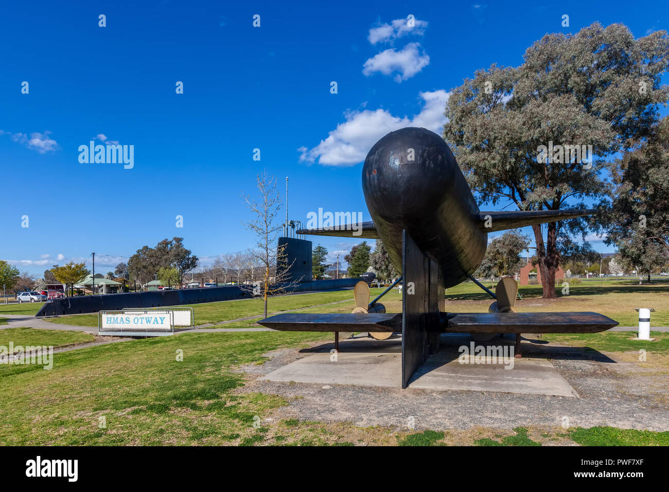 Holbrook, Australia - September 24, 2018: HMAS Otway submarine memorial Stock Photo