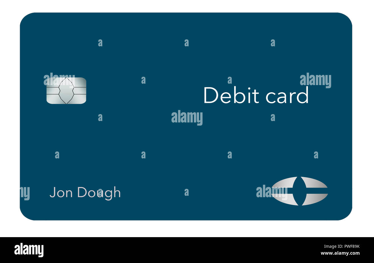 Here is a modern and stylish bank debit card. It is an illustration and ...