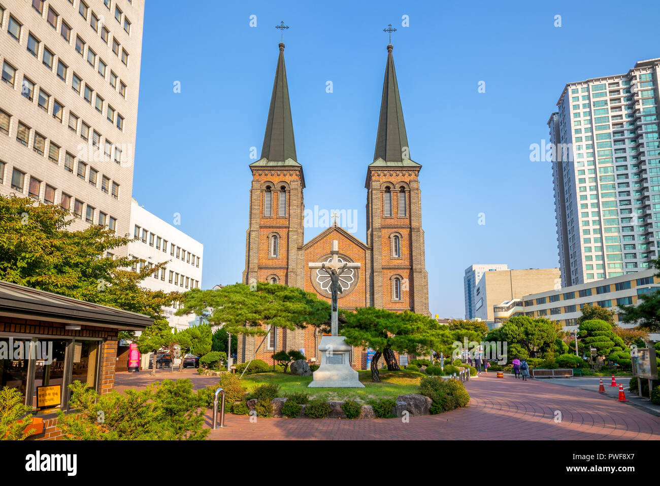 Our Lady of Lourdes Cathedral, Daegu, South Korea Stock Photo