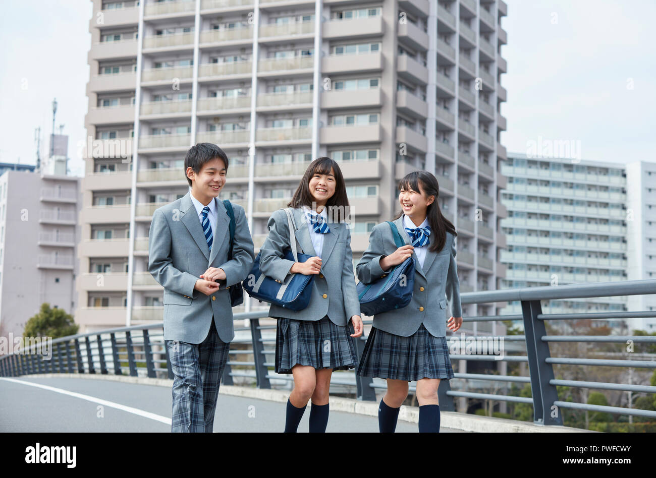 Japanese Junior High Students Stock Photo Alamy