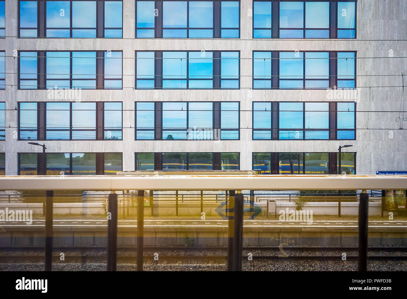Netherlands, Den Haag- 22 July 2018: The Aegon office building at Den Haag Mariohoeve. Aegon is the number one provider of group pensions and the fift Stock Photo