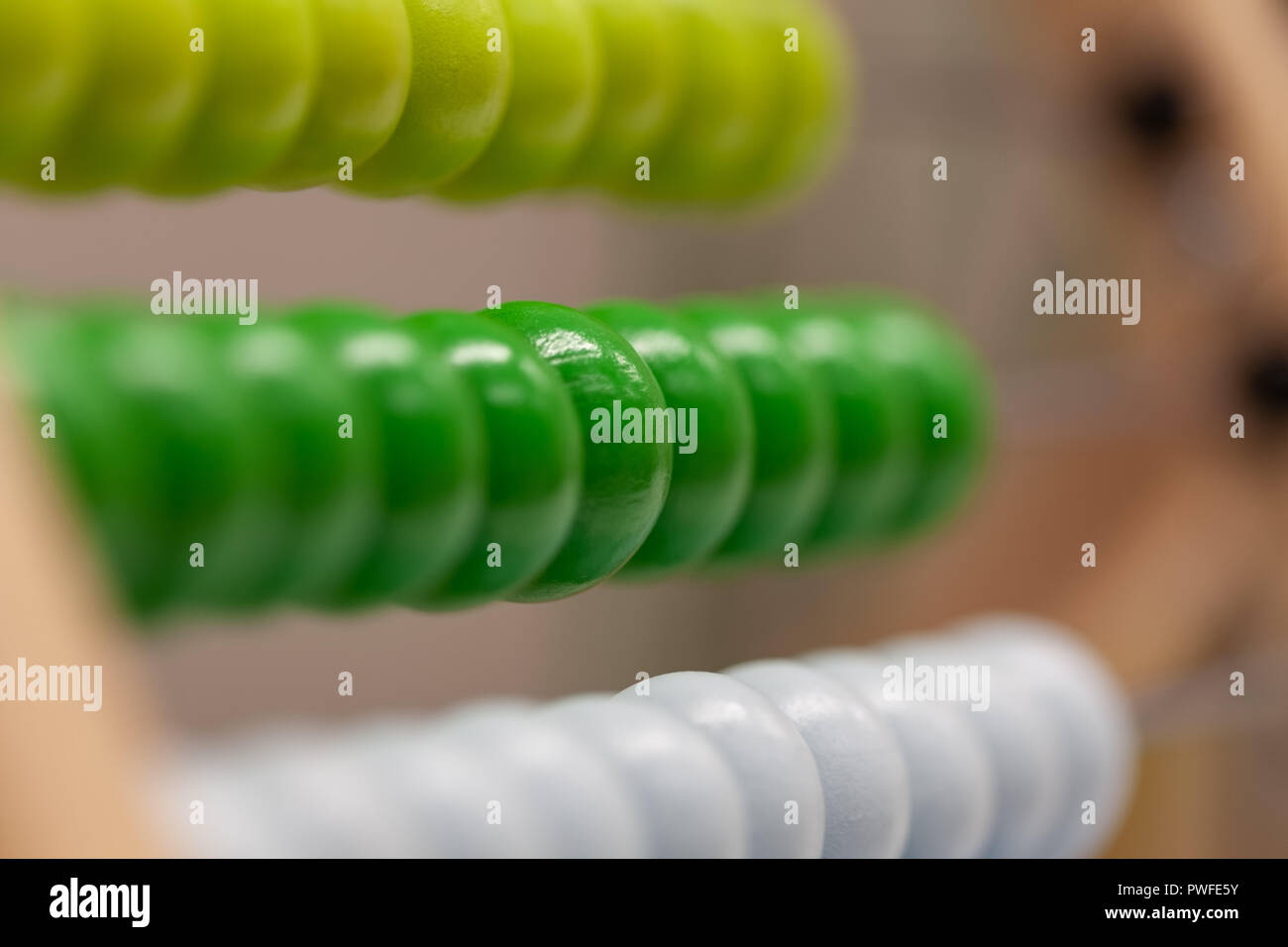 Wooden abacus for kids education - shallow focus Stock Photo