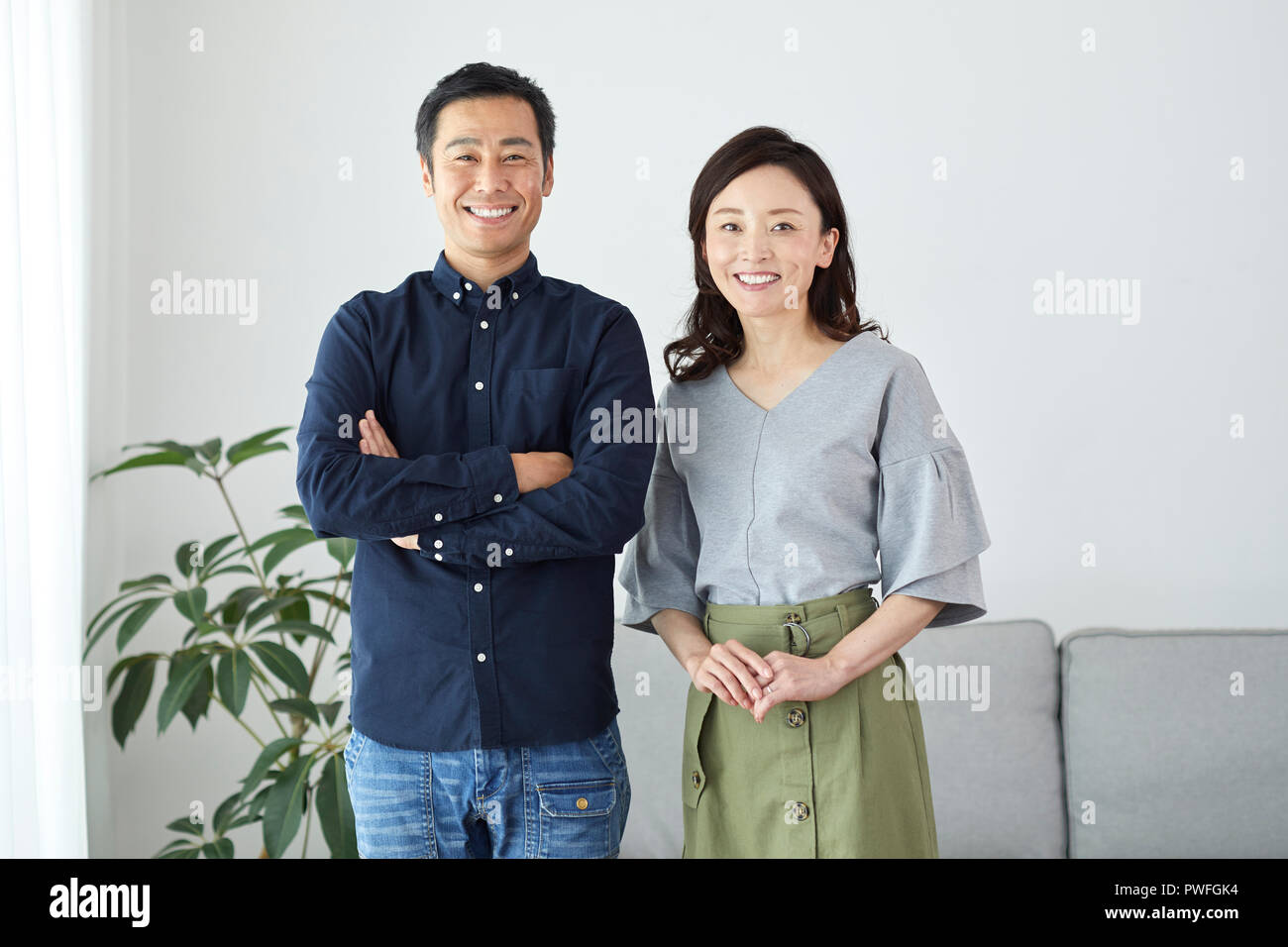 Japanese Mature Couple Stock Photo Alamy