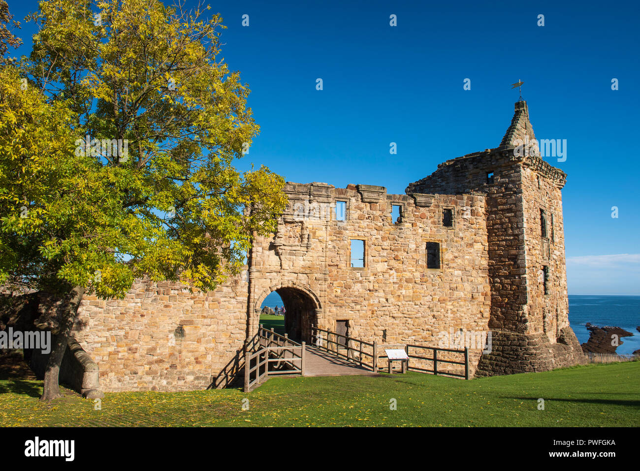 St. Andrews Castle, St Andrews, Fife, Scotland. Stock Photo