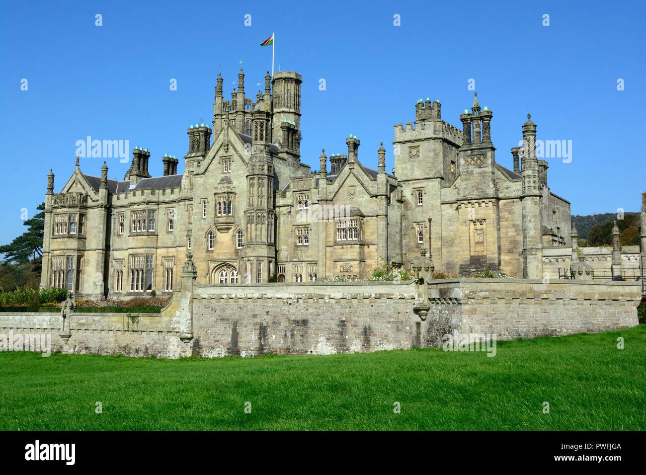 Margam grade 1 listed mansion and castle Port Talbot Wales Cymru UK
