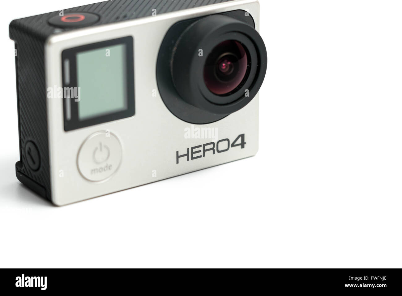 Gopro camera sport hero 4 close up isolated LCD touch screen Stock Photo -  Alamy