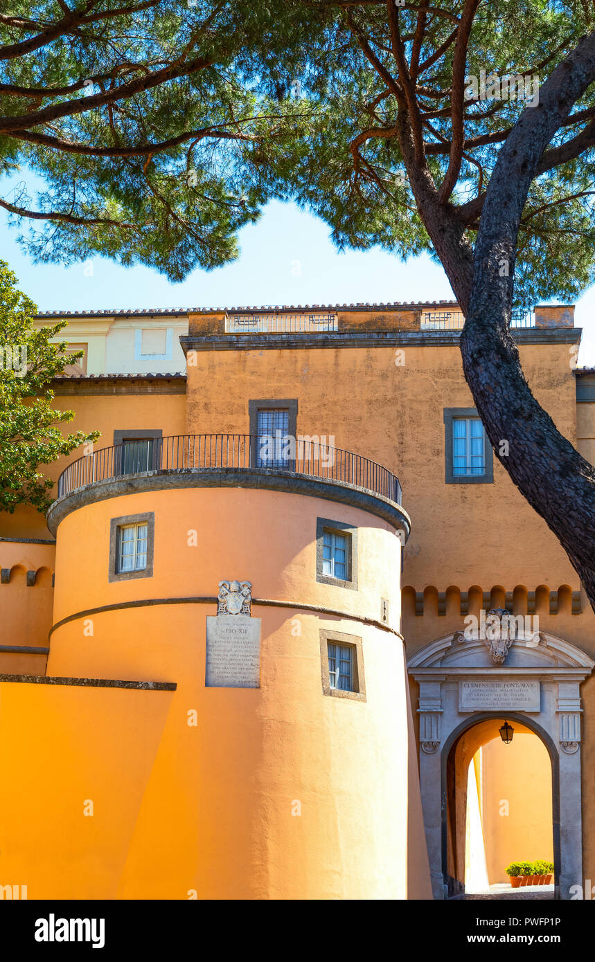 Castelgandolfo, Italy, the walls of the Apostolic palace, summer residence of the Popes Stock Photo