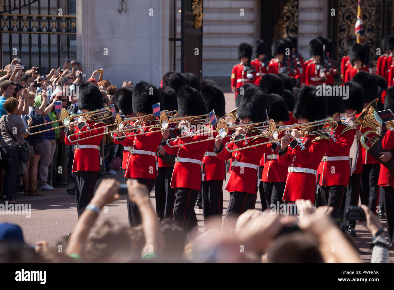 Changing of the Guard at Buckingham Palace Stock Photo