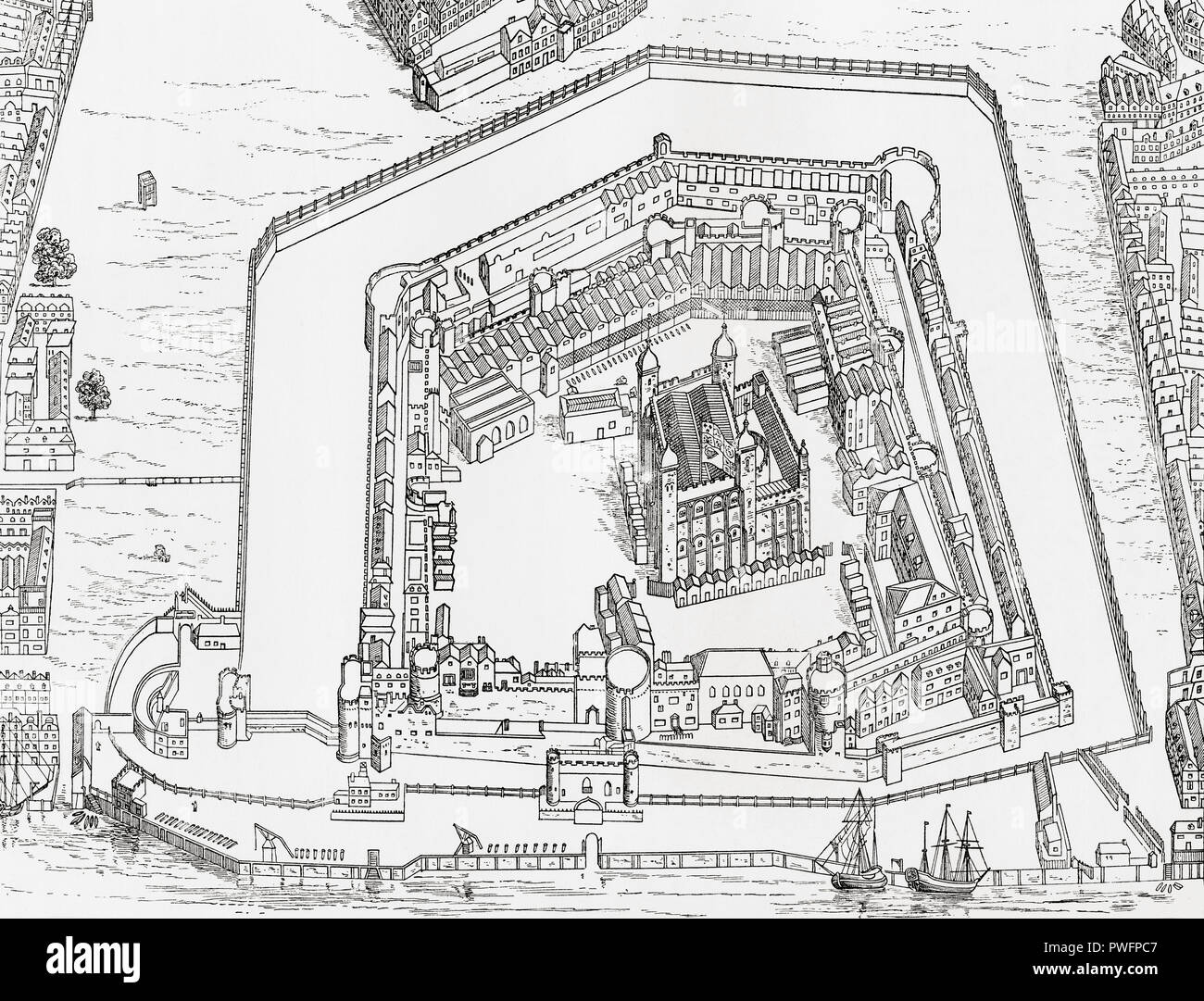 1688 Tower Of London Birds Eye View Hi res Stock Photography And Images 1688-tower-of-london-birds-eye-view-hi-res-stock-photography-and-images