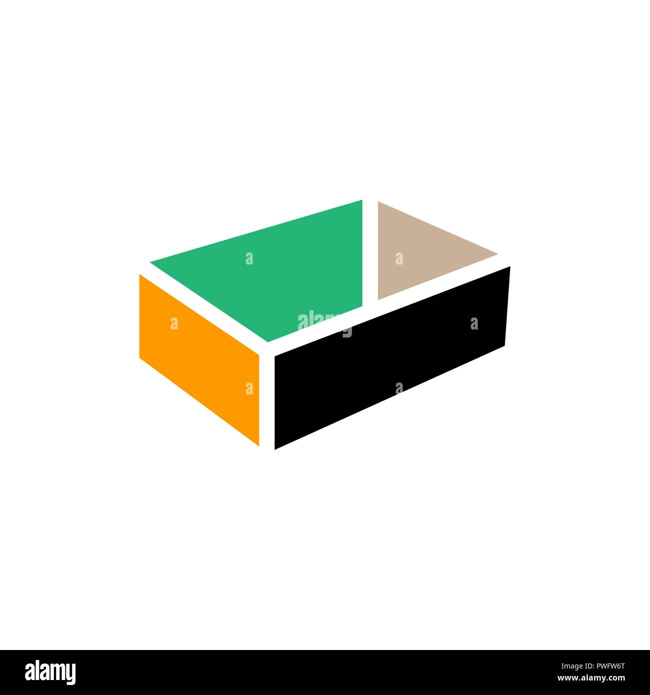 Creative Box abstract emblem, design concept, logo, logotype element ...