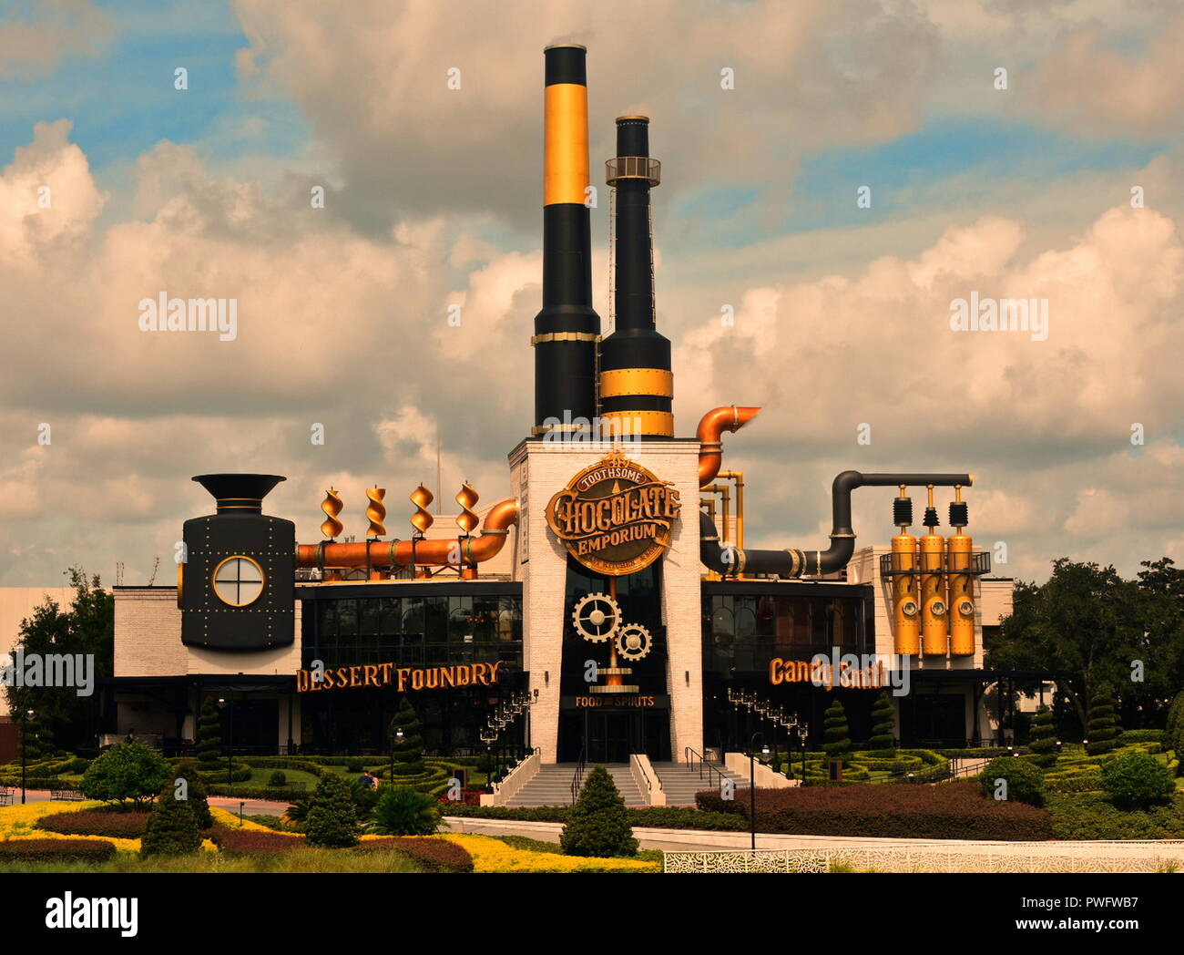 Orlando, Florida; August 27, 2018. Chocolate Emporium at Citywalk Universal Studios Stock Photo