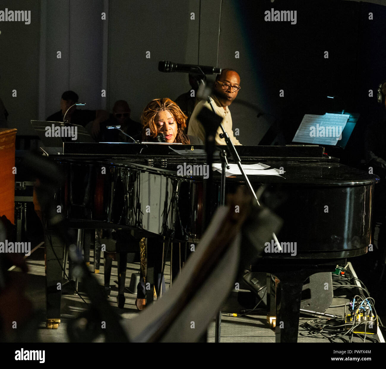 New York, NY - October 13, 2018: Valerie Simpson performs at Loft Party A Night for the Soul for Jazz Foundation of America at Hudson Studios, Manhatt Stock Photo