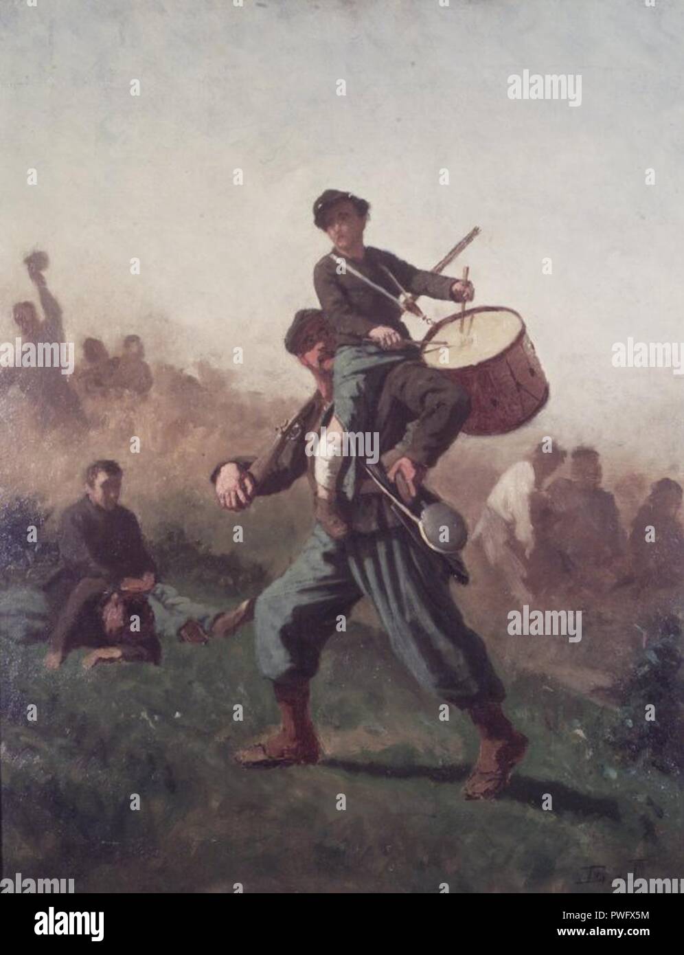 Study for 'The Wounded Drummer Boy', Eastman Johnson, American