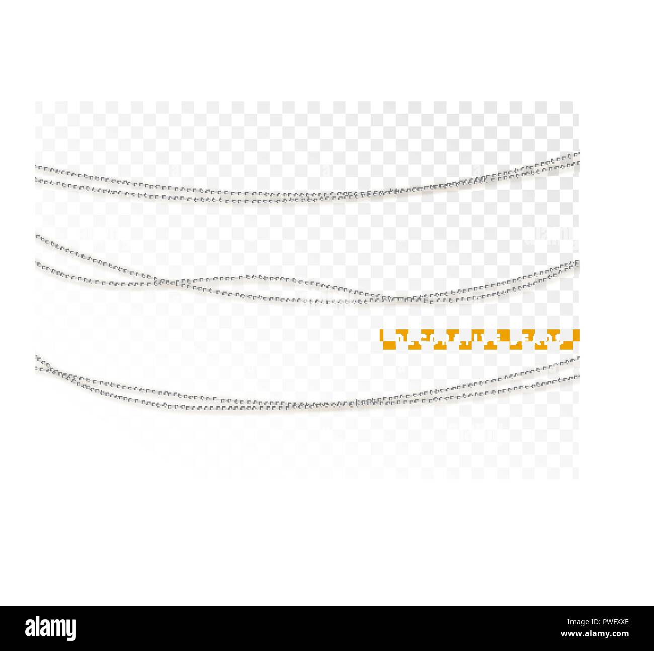 String Beads Realistic Isolated Decorative Design Element Bead