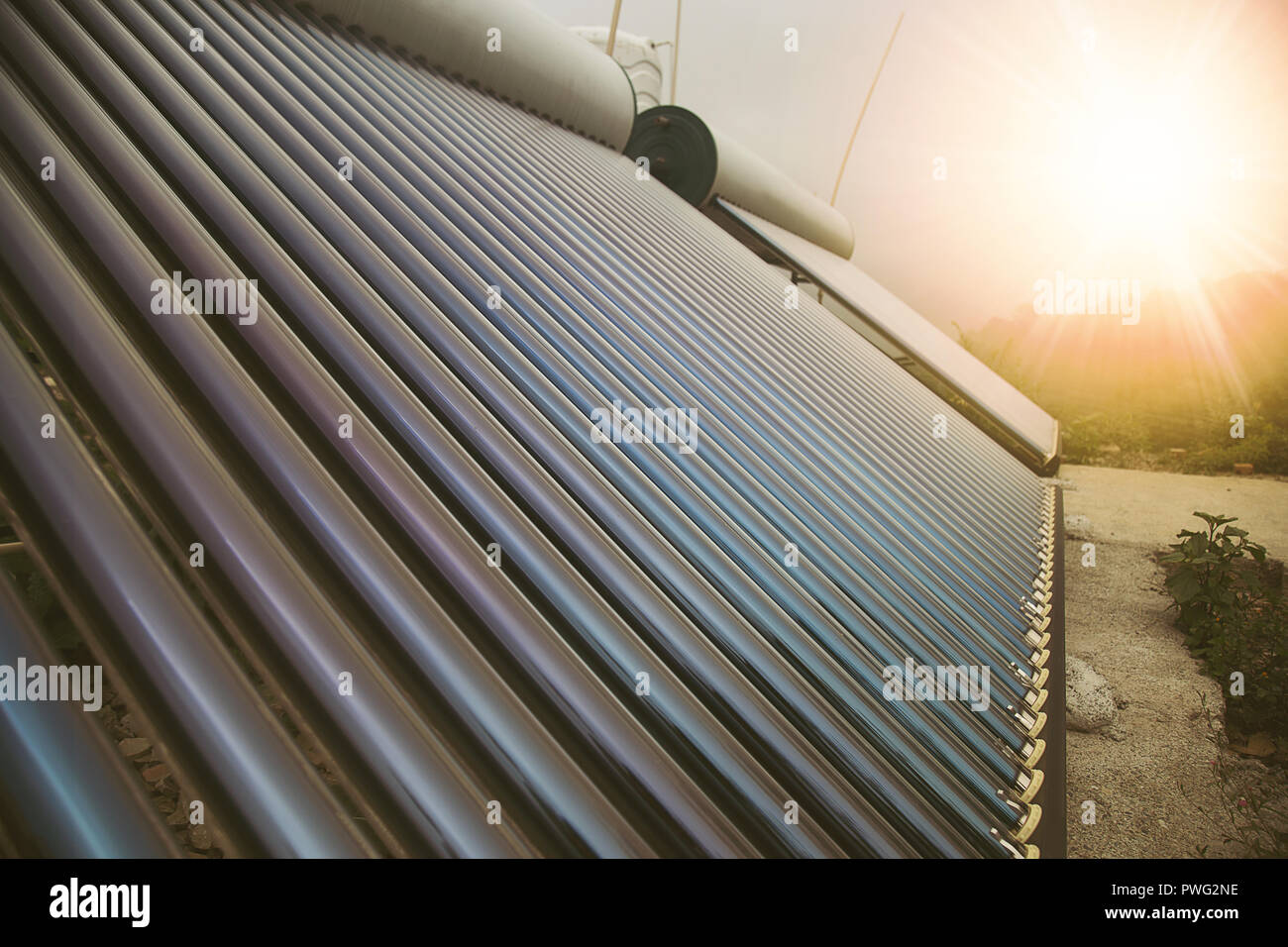 Evacuated Glass Tubes - Solar Water Heater installed in Indian village ...