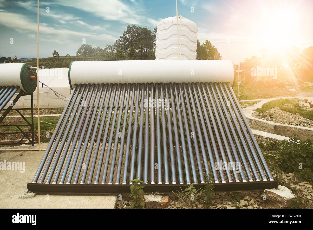 Solar Water Heater High Resolution Stock Photography and Images Alamy