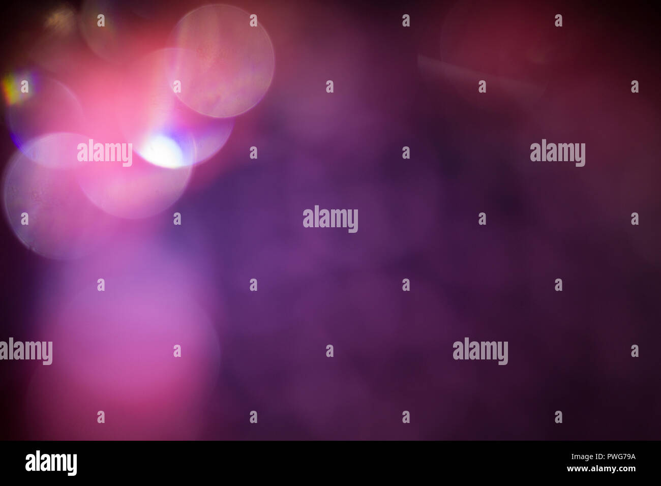 blurred defocused bright light. lens flare. shiny spots. dark ...