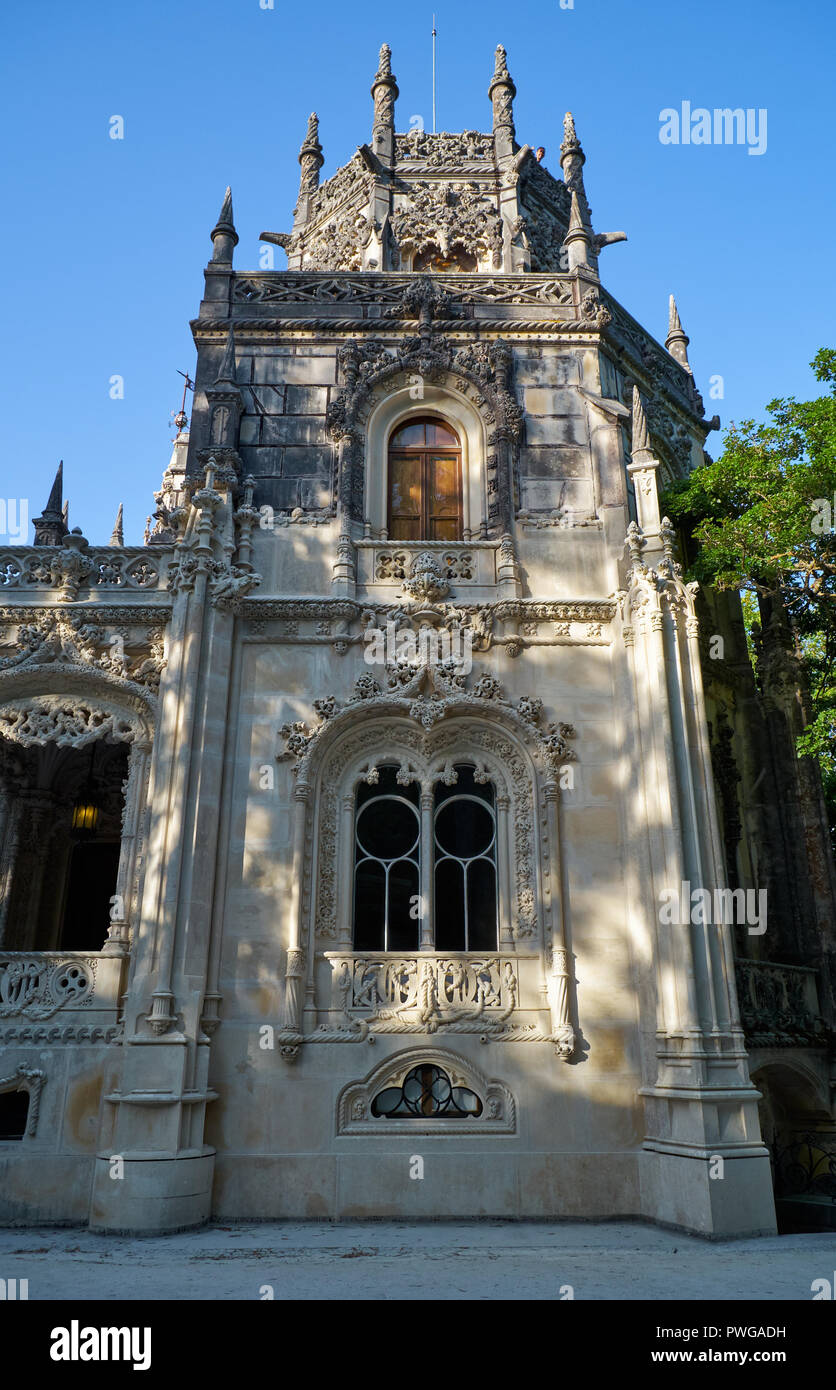 The octagonal turret of the Quinta da Regaleira estate that reminds the