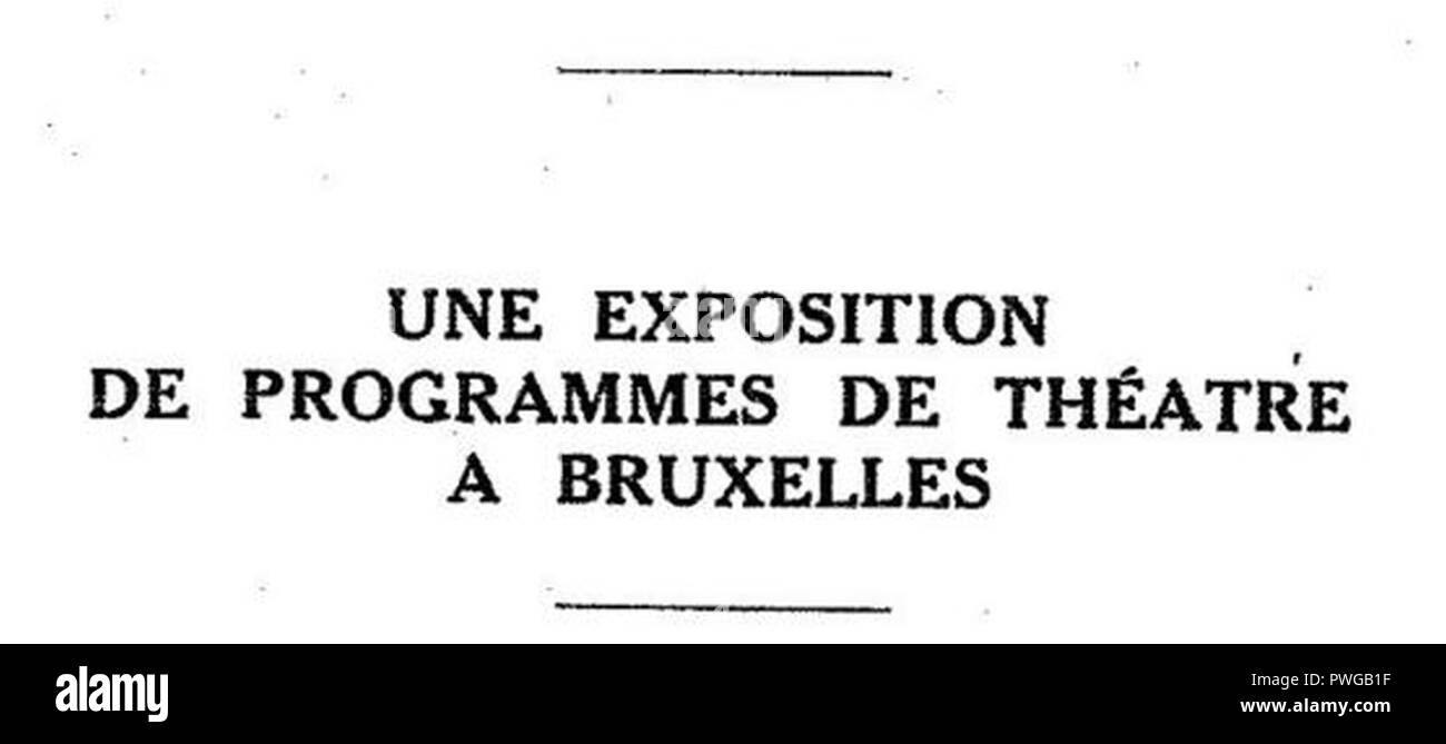 Bulletin de la Société des historiens du théâtre - Titre de paragraphe. Stock Photo