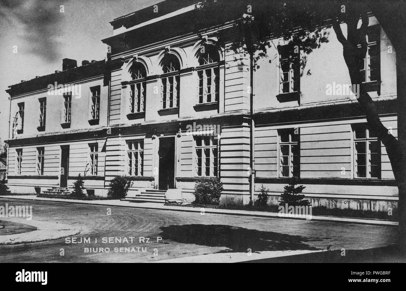 Budynek Kancelarii Senatu w okresie międzywojennym. Stock Photo