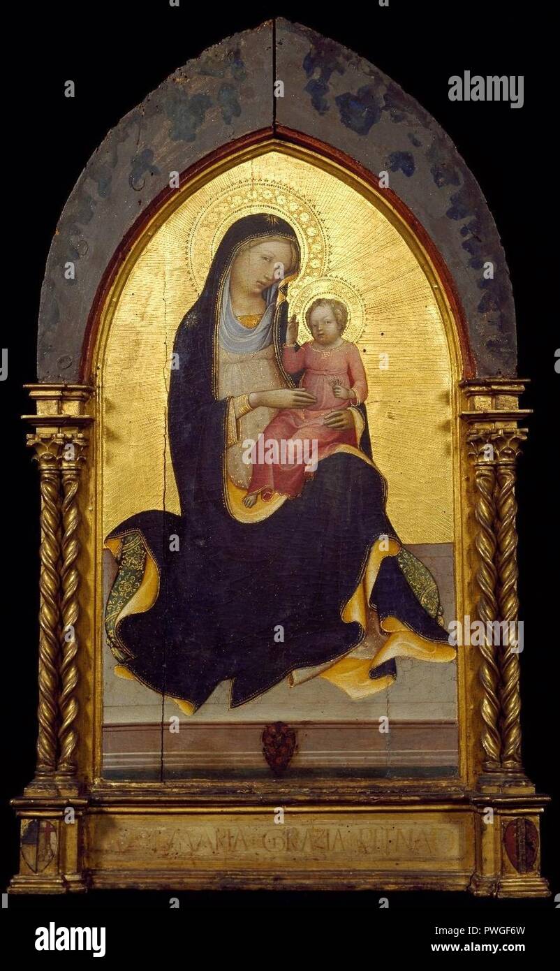 Madonna of Humility - Lorenzo Monaco. Stock Photo