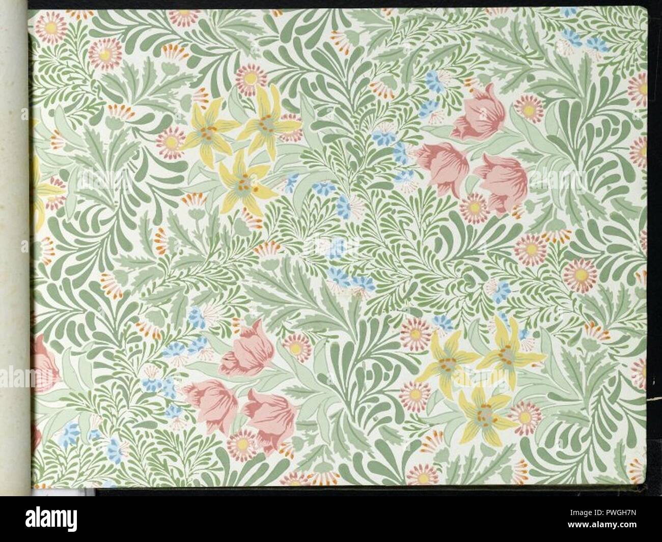 Wallpaper Sample Book 1 William Morris And Company Page046 Stock Photo Alamy