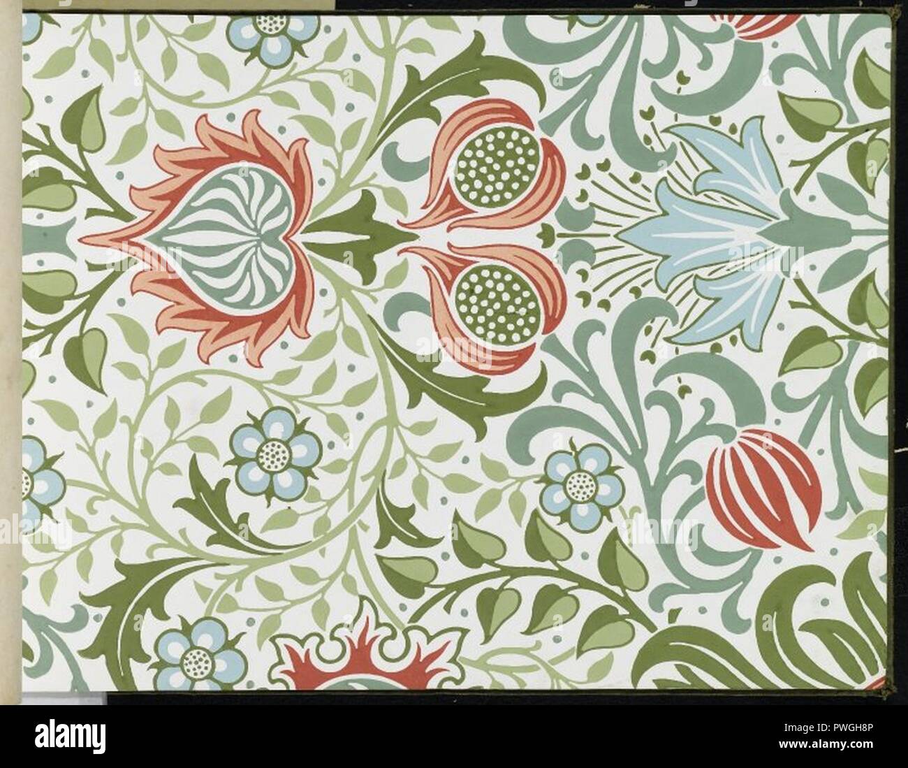 Wallpaper Sample Book 1 William Morris And Company Page074 Stock Photo Alamy
