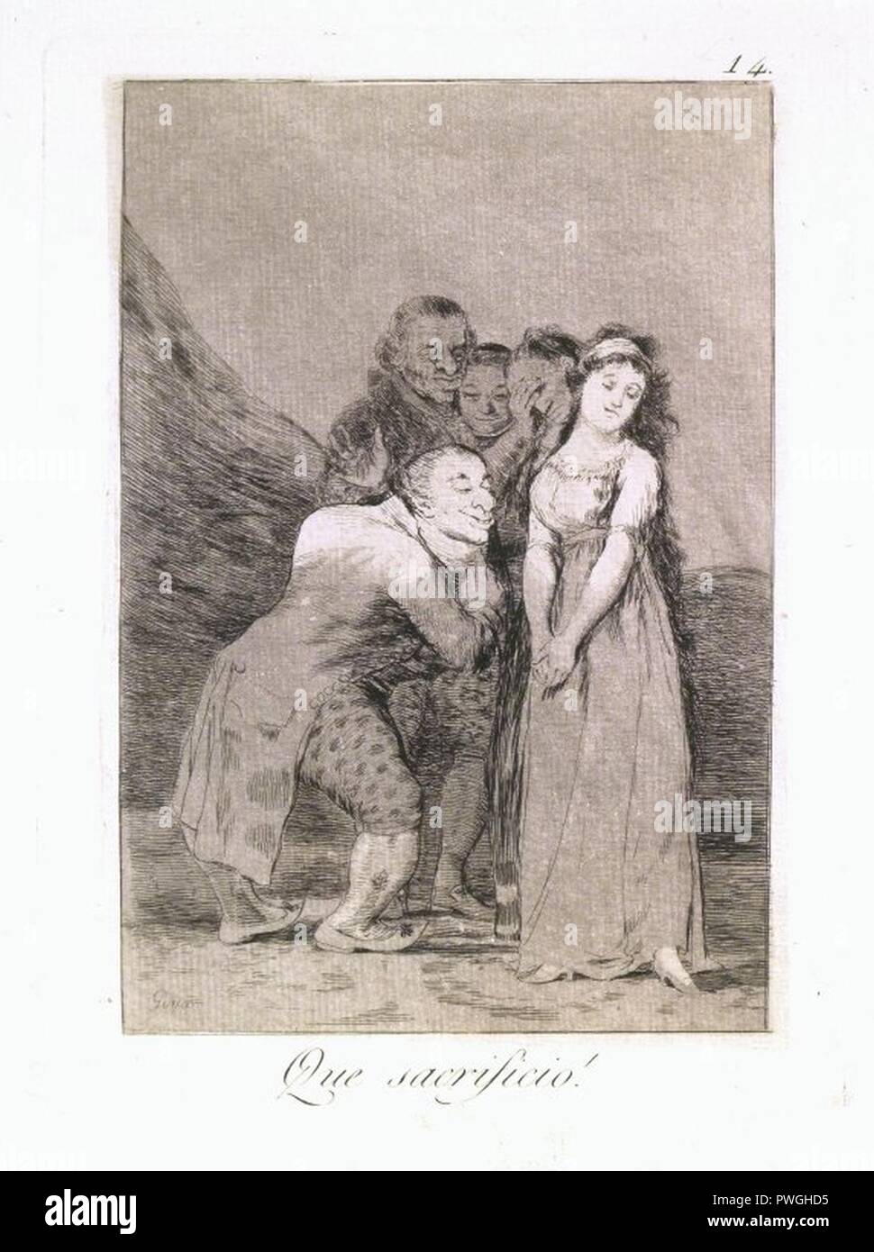 What a Sacrifice (Que sacrificio) - Francisco de Goya y Lucientes. Stock Photo