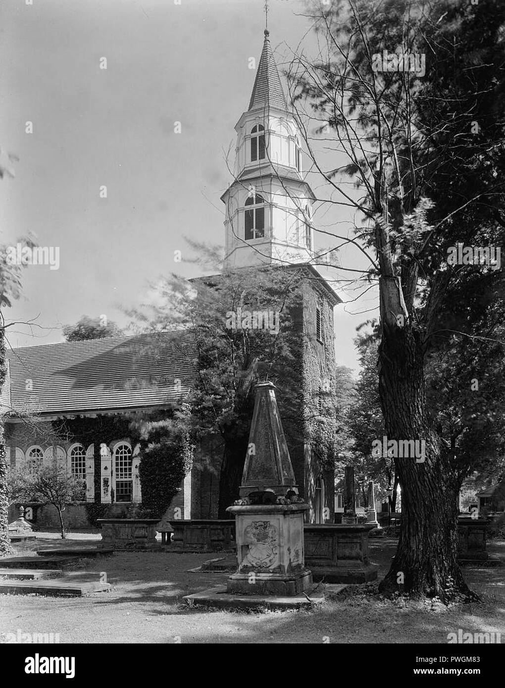 Bruton Parish Church Williamsburg Virginia by Frances Benjamin Johnston. Stock Photo