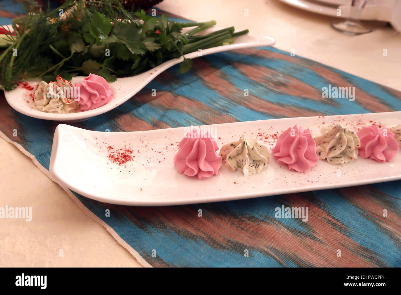 Traditional Kaymak which is a creamy dairy product similar to clotted