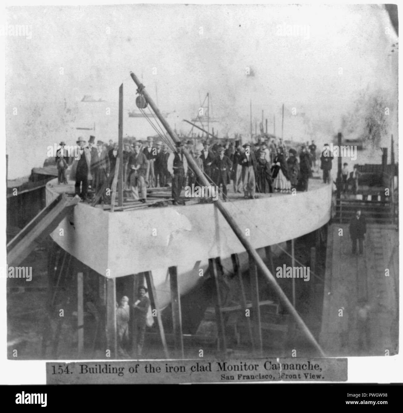 Building of the iron clad Monitor CAMANCHE, San Francisco, Front View