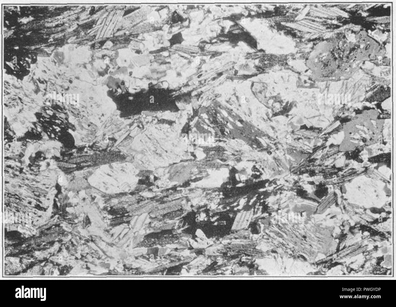 Bulletin 799 Plate 2A Harpers Schist photomicrograph. Stock Photo