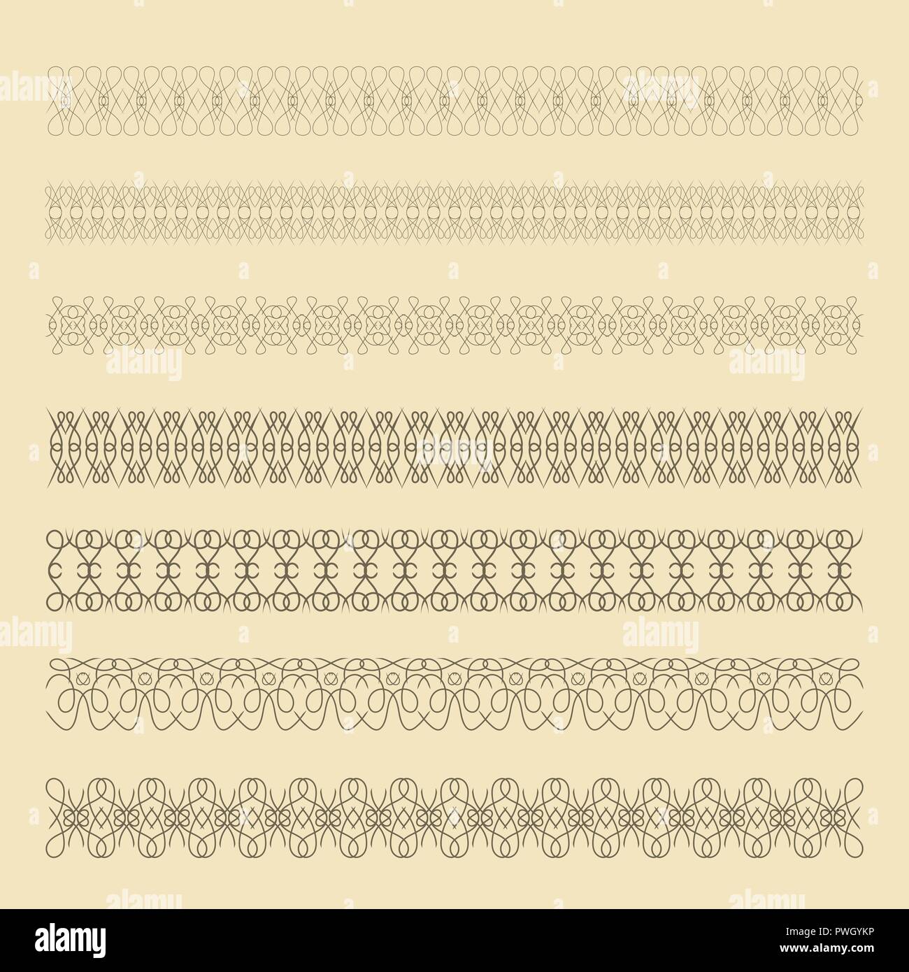 Patterned, decorative frame for decorating invitations, postcards and other printed products. Stock Vector
