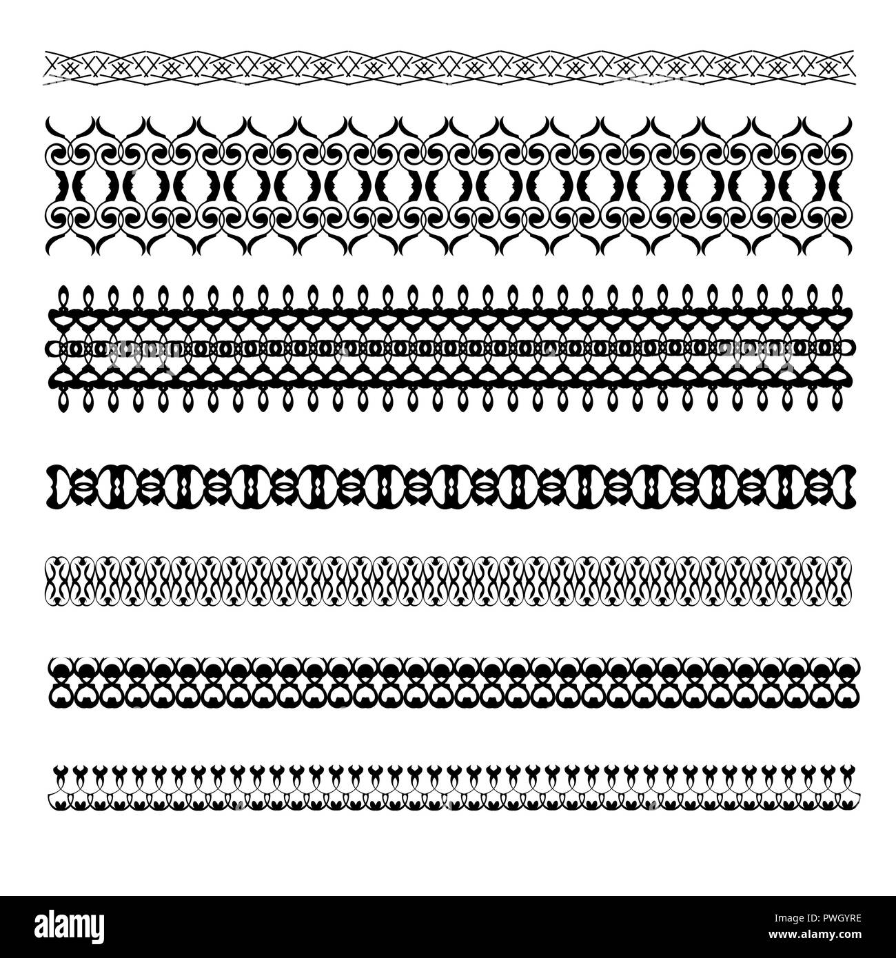 Decorative Borders. Patterned, frame for invitations, postcards and