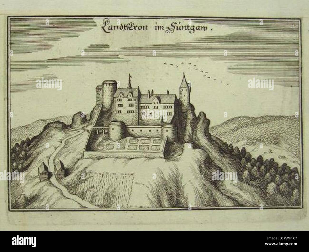 Burg Landskron im Elsass. Stock Photo