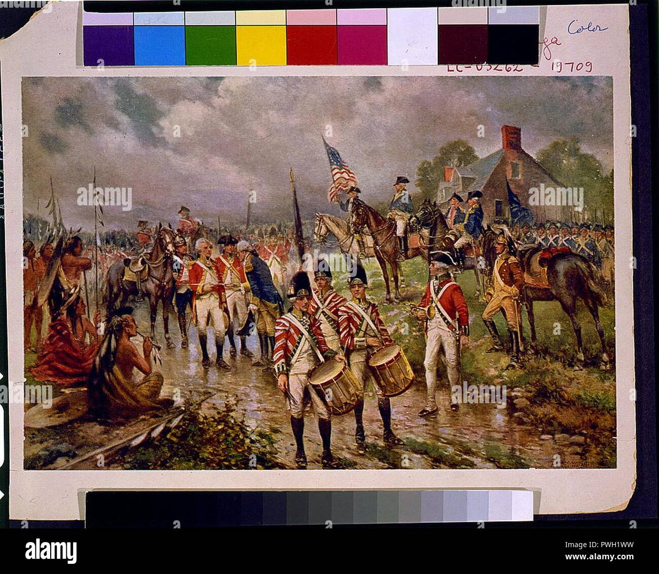 Burgoyne's surrender at Saratoga) - Percy Moran Stock Photo