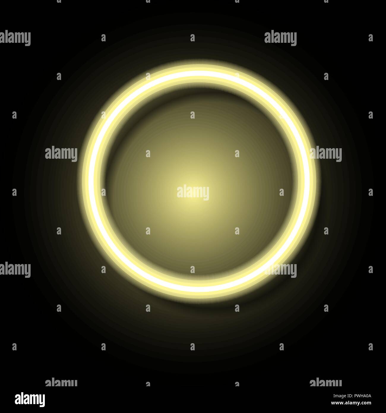 Circle neon on dark background, stock vector Stock Vector