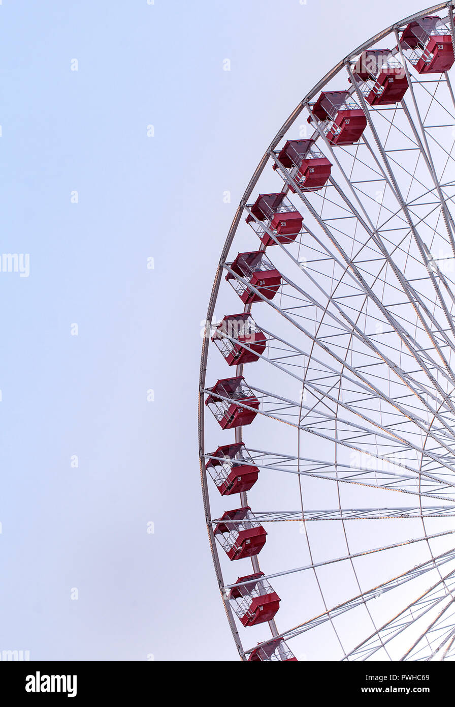 Ferris wheel on Navy Pier in Chicago Stock Photo