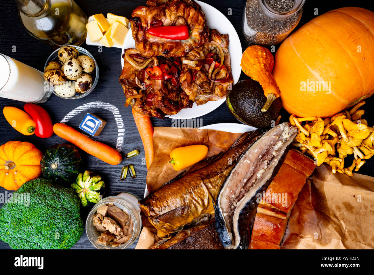 Foods rich in vitamin D. Food rich in natural vitamin d as carrots