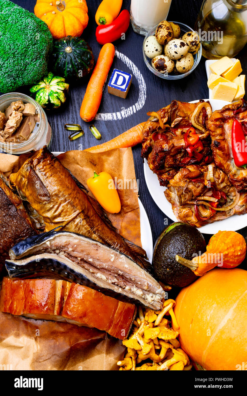 Foods rich in vitamin D. Food rich in natural vitamin d as carrots