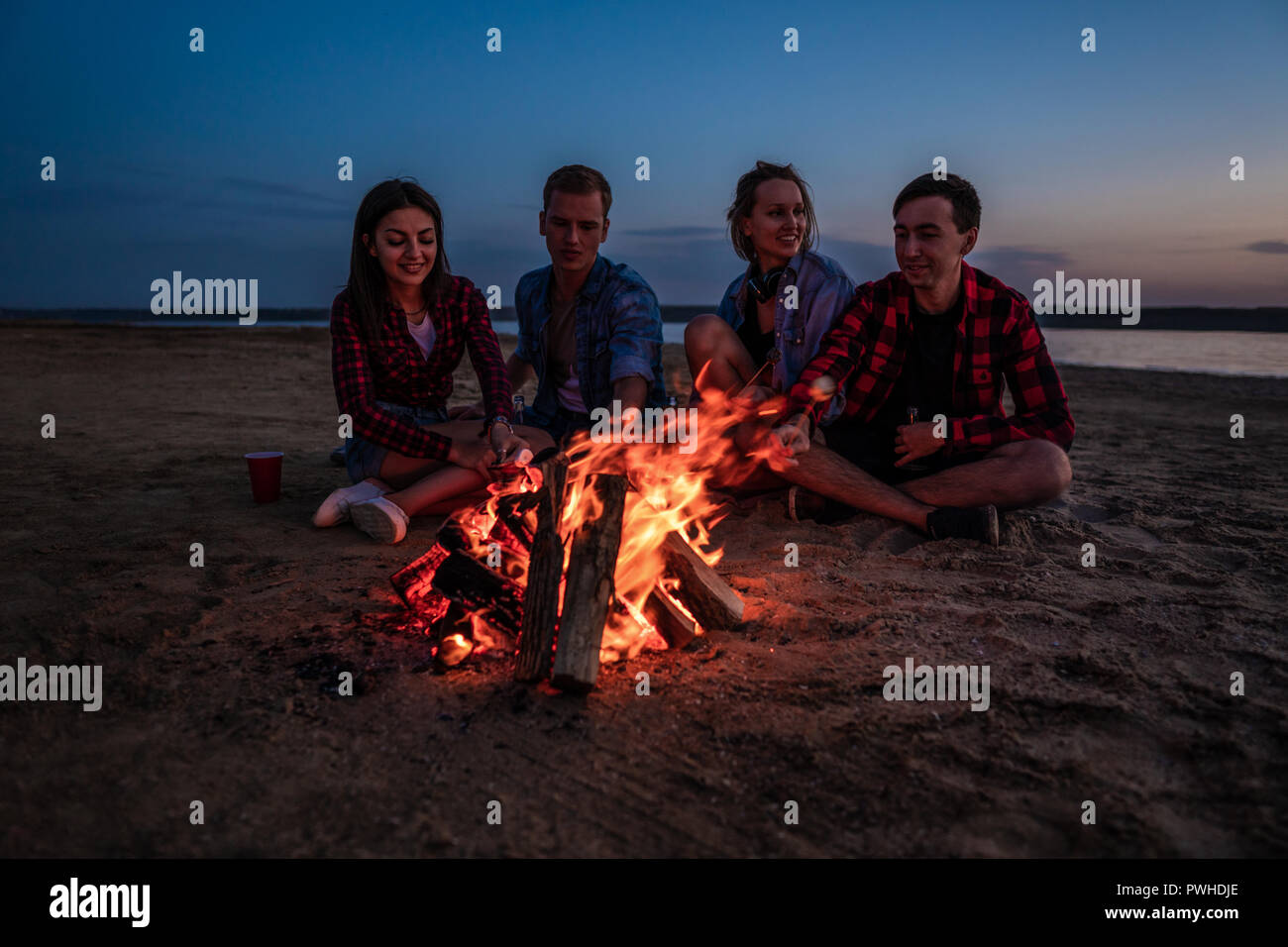 Bonfire Party On The Beach