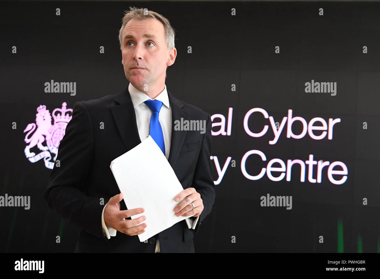 Ciaran Martin, head of the National Cyber Security Centre (NCSC) at the launch of the centre's second annual review in London. Stock Photo
