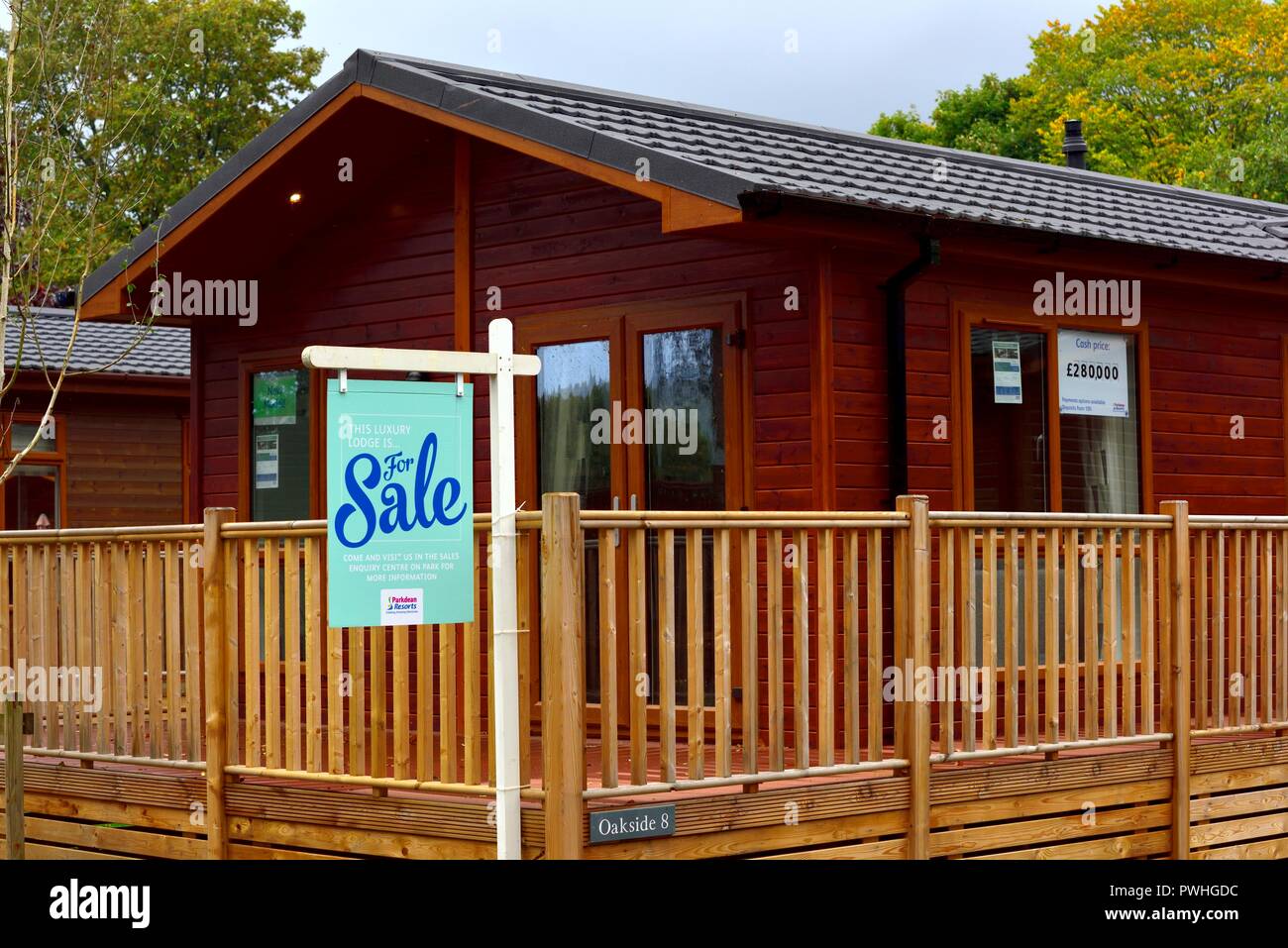 For sale sign, Luxury holiday home Lodge, Fallbarrow park,parkdean
