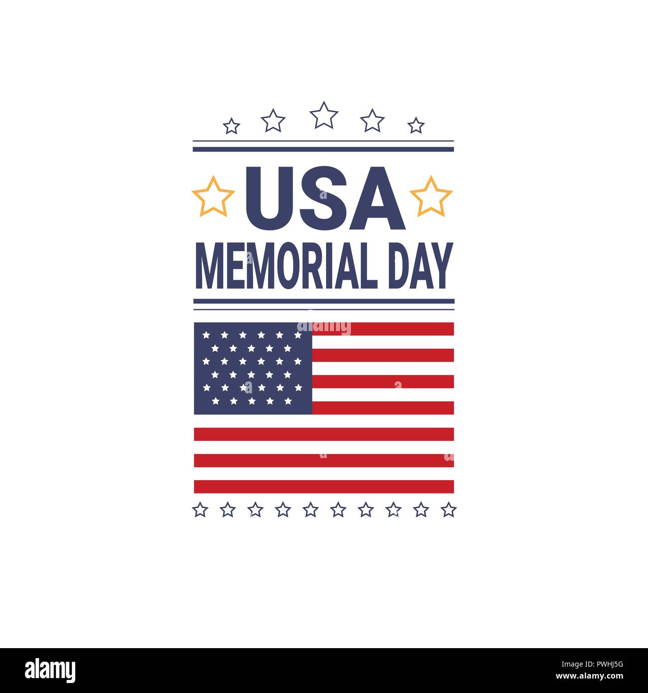 Memorial day USA greeting card wallpaper, national american flag with ...