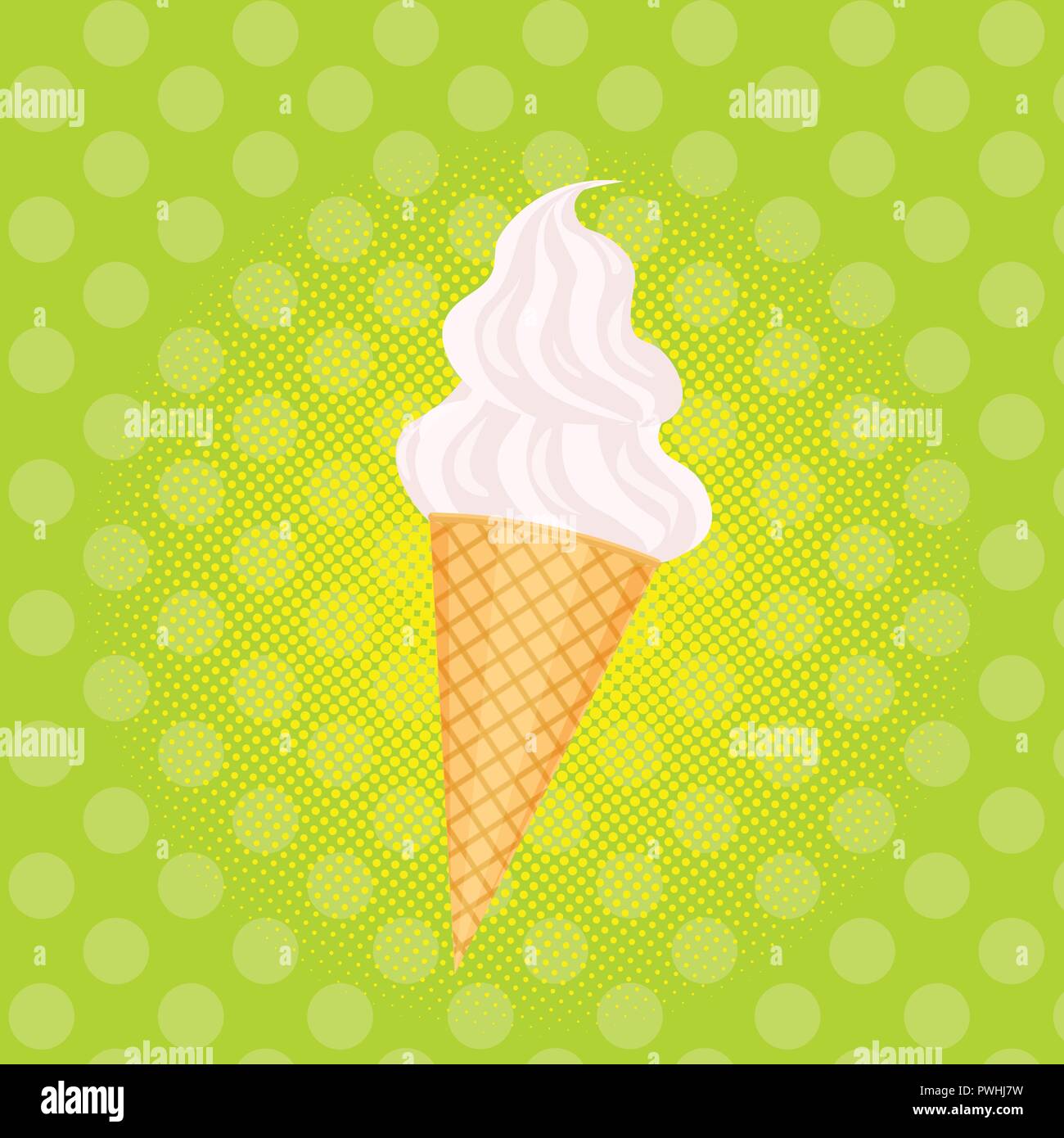 Ice cream colorful background dessert fast food concept flat design ...