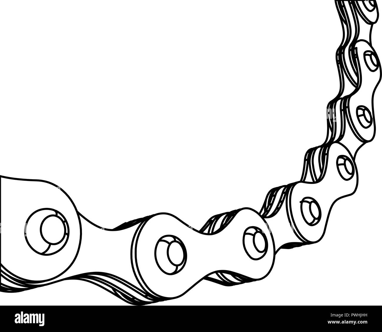Bike chain drawing Black and White Stock Photos & Images - Alamy