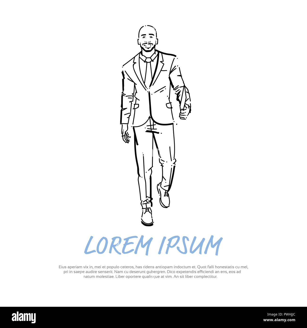 Business Man Executive Step Forward Concept Businessman Full