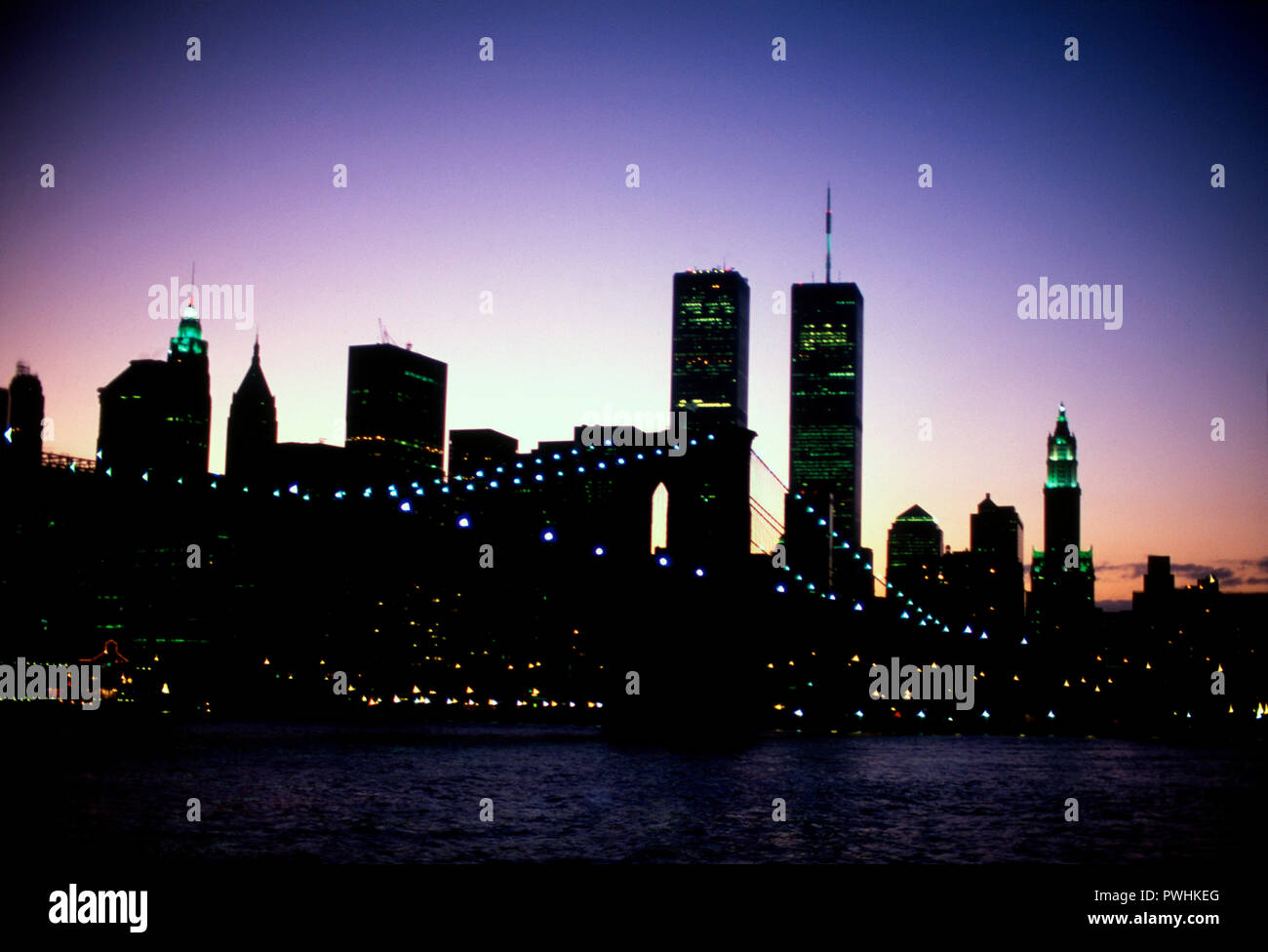 Twin towers new york night hi-res stock photography and images - Alamy